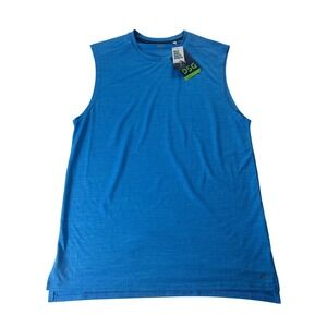 DSG Mens Movement Muscle Tank Charged Blue Moisture Wicking Small NEW